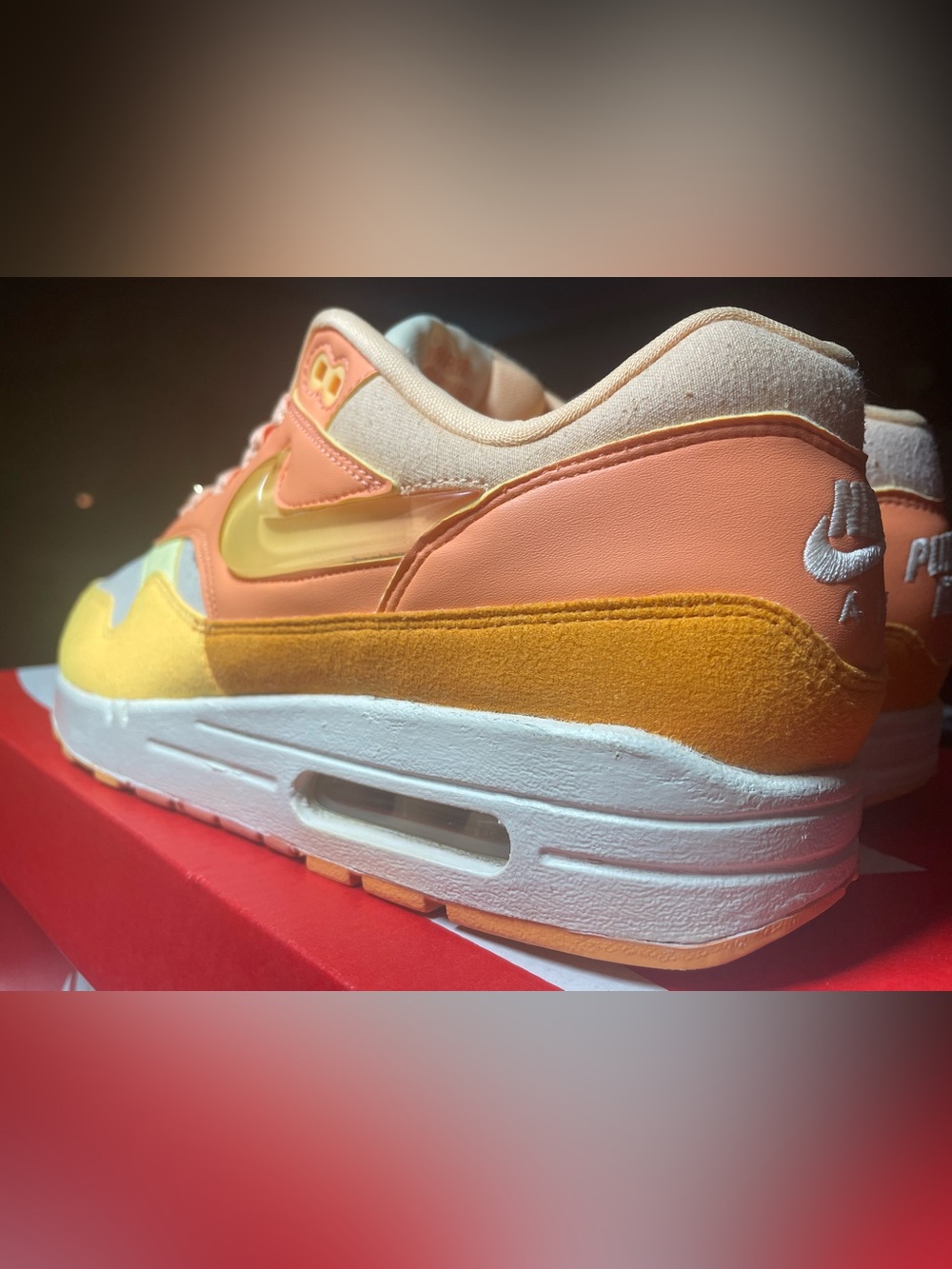Nike Air Max 1 Puerto Rico Orange Frost 8.5W-7M - Picture 5 of 16